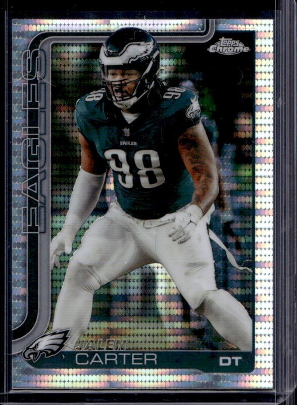 2025 Topps Chrome Jalen Carter Pulsar Refractor #250 Eagles