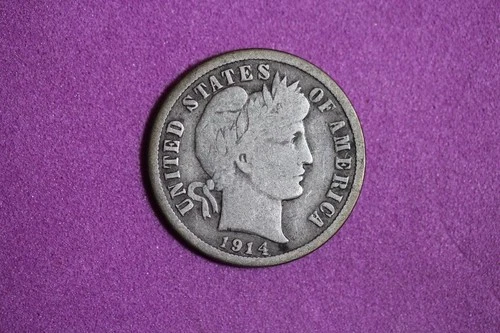 ESTATE FIND 1914 - Barber Dime!! #K58843