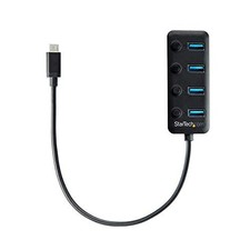 StarTech 4-Port USB C Hub - 4x USB-A Ports with Individual On/Off Switches -
