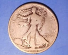 1918-D  WALKING LIBERTY "SILVER" HALF DOLLAR~VG+ COND.  ~ 201-4A*