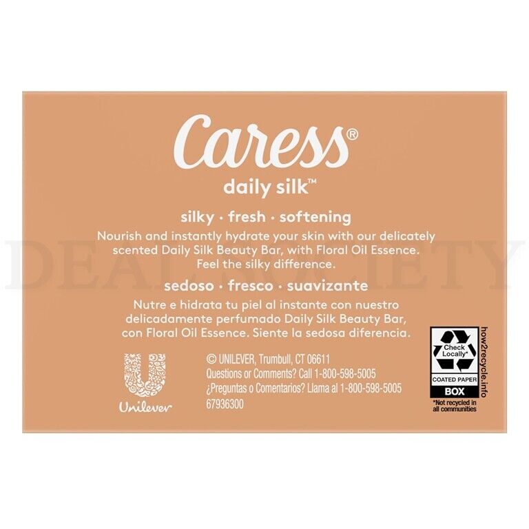 Caress Beauty Bar Soap For Noticeably Silky Soft Skin 3.15oz Each Lot of 48