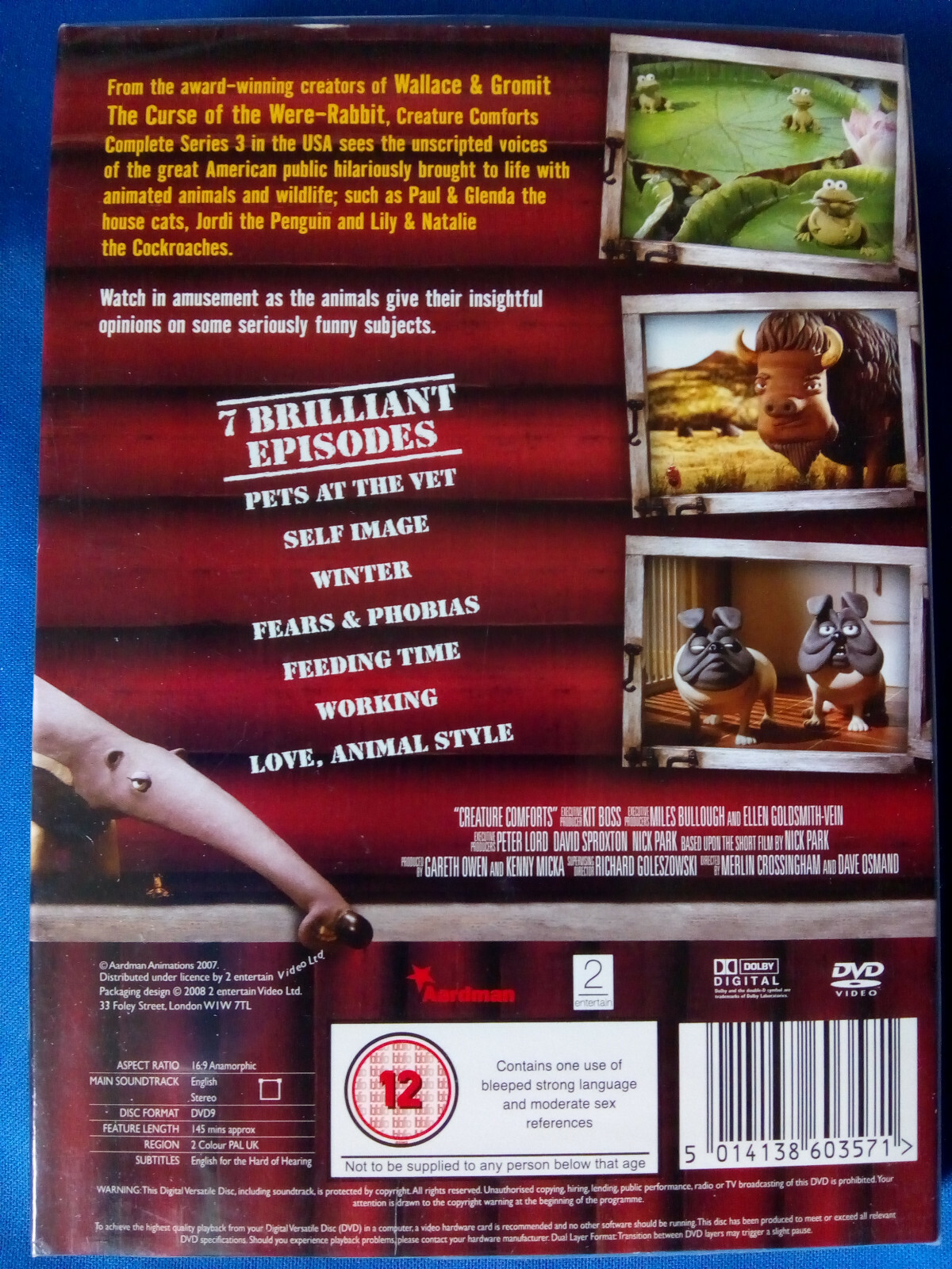 Creature Comforts Series 3 In The Usa Dvd 2008 For Sale