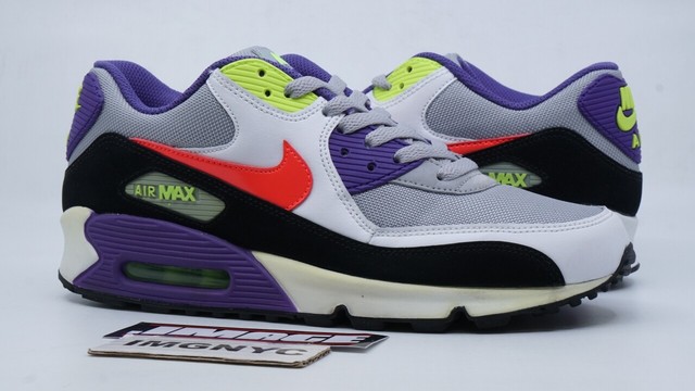 NIKE AIR MAX 90 NEW SIZE 8 I AM THE RULE WOLF GREY RED WHITE BLACK 325018 024 NIKE AIR MAX 90 NEW SIZE 8 I AM THE RULE WOLF GREY RED WHITE BLACK 325018 024