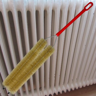 HEIZKÖRPERBÜRSTE HEIZUNGSBÜRSTE BÜRSTE RADIATOR BRUSH DOPPELT DOUBLE STAUBWEDEL