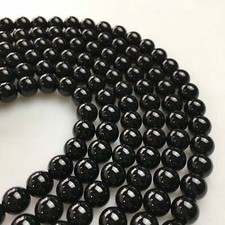 Black Onyx Smooth Round Beads 6mm 8mm 10mm 12...