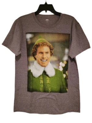 New Elf Buddy Smiling is my Favorite Mens Medium Funny Christmas Movie T-shirt