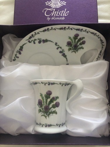 LOVELY BOXED THISTLE BY LEONARDO TEA FOR ONE - Picture 3 of 6