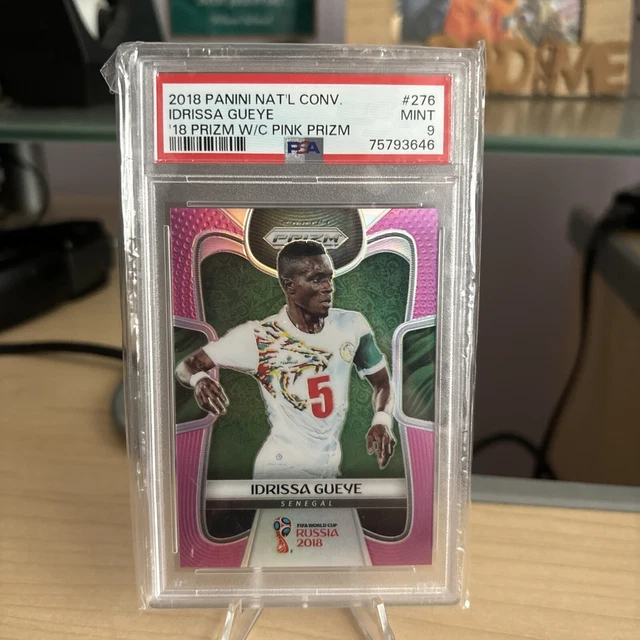 2018 Panini National Convention Prizm World Cup Pink Idrissa Gueye /8  PSA 9