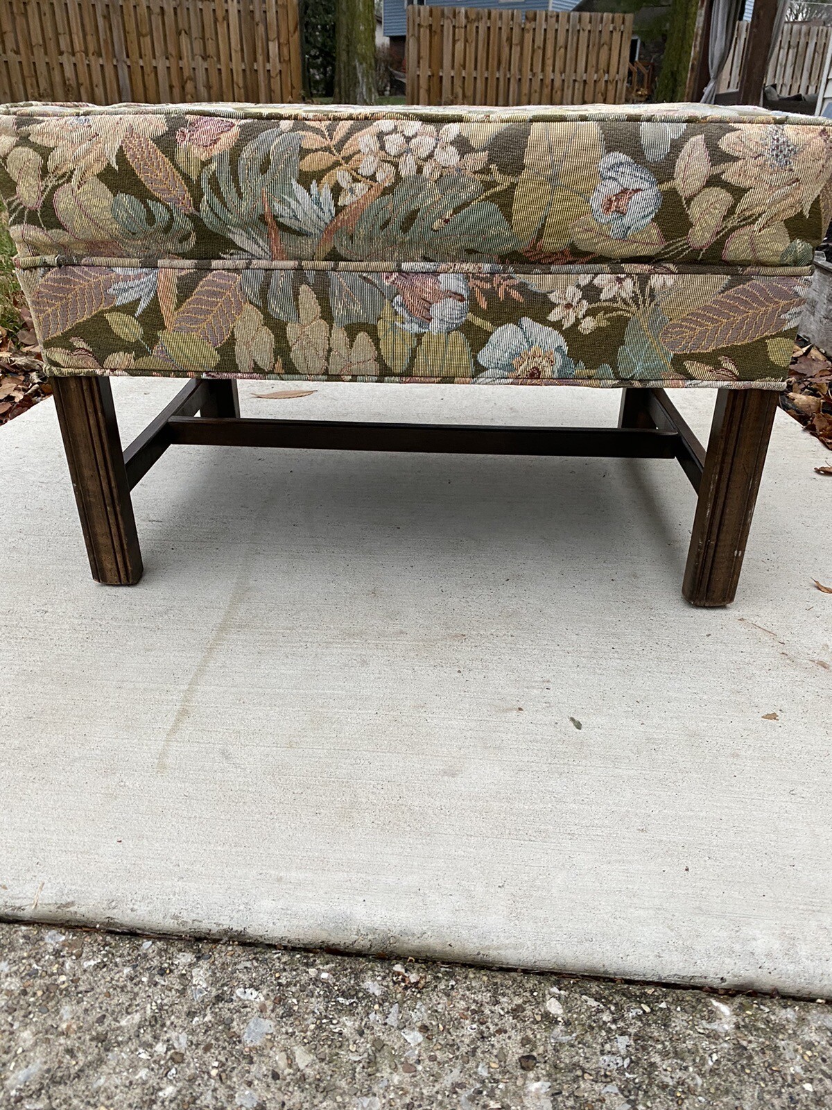 Ethan Allen Traditional Fabric Ottoman Footstool eBay