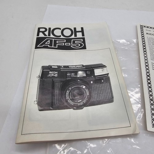 Vintage Ricoh AF-5 Original Instruction Manual Guide & Ricoh Guarantee English - Picture 2 of 9