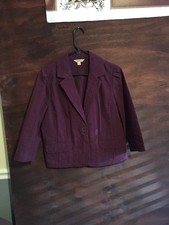 Motto Blazer Size 12 Striped 3/4 Sl Fem. Blazer
