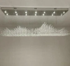 LED K9 Crystal Pendant Light Hotel Chandelier Living Room Lighting Ceiling Lamp