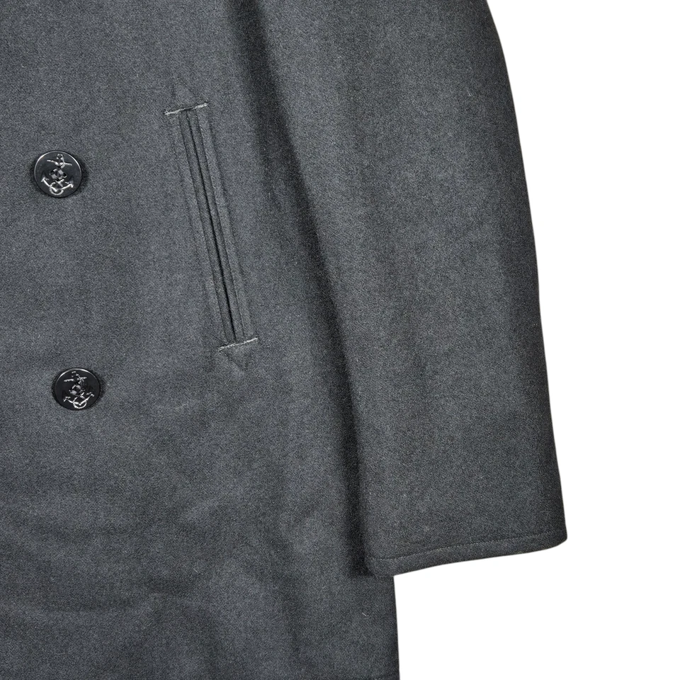 US Navy Peacoat Mens 38L Black DSCP Quarterdeck Collection Patch Sterlingwear - Image 4 of 4