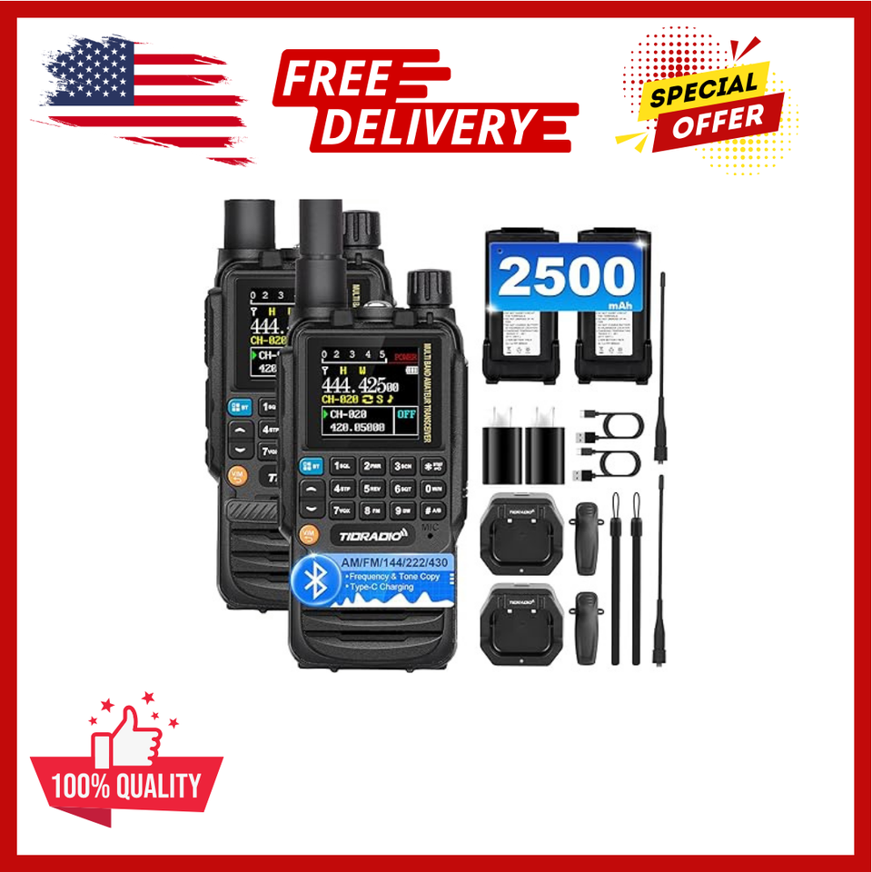 Police Fire Radio Scanner Handheld Transceiver Portable Antenna Dual ...