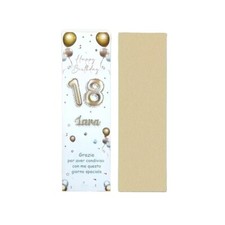 Segnaposto segnalibro in cartoncino 10 pezzi personalizzato 18 anni