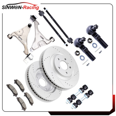 Fit For 2006-2011 Cadillac DTS Front Ball Joint Ceramic Brake Pads Brake Rotors
