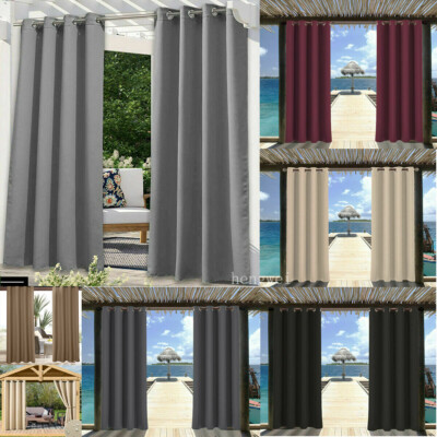 Outdoor Vorhange Ösen Balkon Pergola Wasserdicht Sonnenschutz Gardinen, 1 Panel