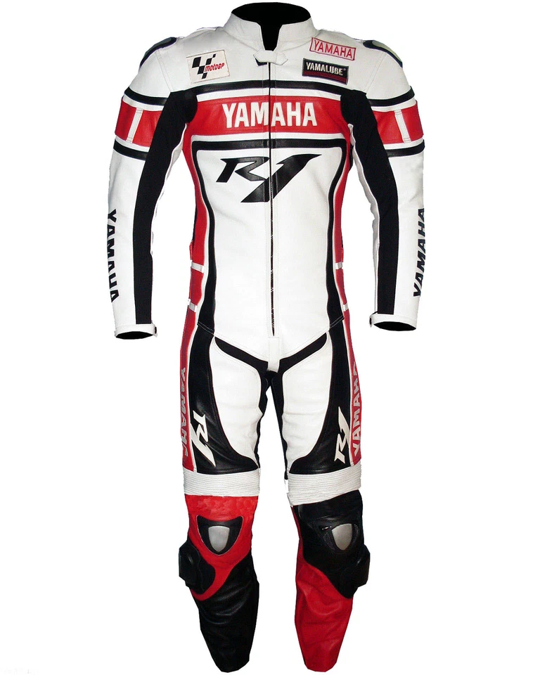 YAMAHA Courses Combinaison de Moto en Cuir Hommes Moto en Cuir Veste Pantalon 52 - Photo 1/3