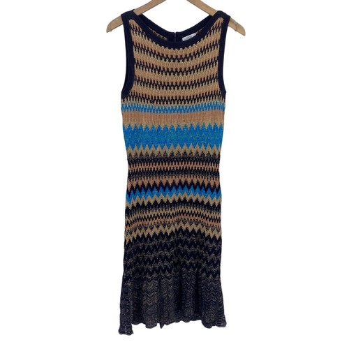 Vintage Cache knit body con midi dress size medium sleeveless stretch y2k sexy - 第 1/12 張圖片