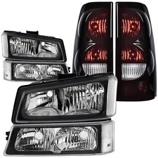 For 2003-2006 Chevy Silverado Black Headlight Smoke Tail Lights Assembly For 2003-2006 Chevy Silverado Black Headlight Smoke Tail Lights Assembly