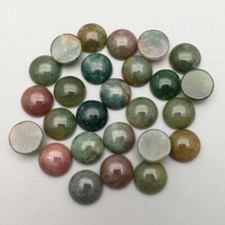 100pcs Natural Indian Agate Stone 8mm Round Cab Cabochon for DIY Jewelry Making