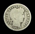 1913 Barber Silver Dime FREE SHIPPING (B411)