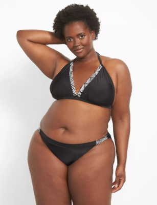Freya Macramé String & Knot Bandeau Monokini - Underwire Swimsuit, Black, Size 34D - View #6