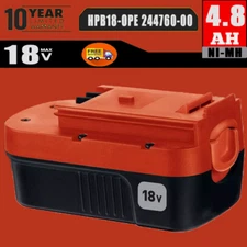 Pack 18V for Black and Decker HPB18 18 Volt 4.8Ah Battery HPB18-OPE 244760-00 US