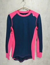 FELINES Pure Merino Wool Thermo Base Layer Top Shirt Ski Snowboard Hiking size S