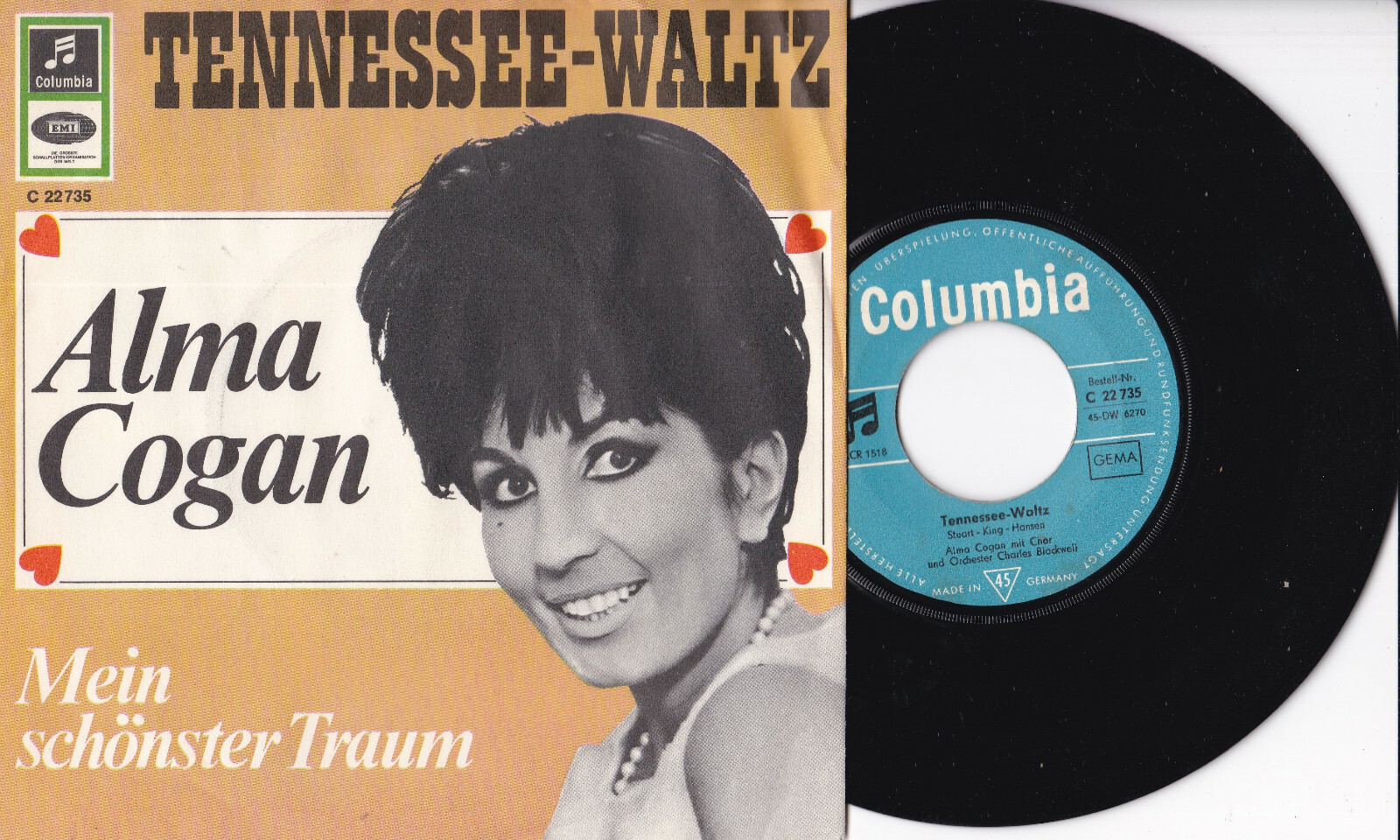 Alma Cogan Tennessee Waltz Mein Schonster Traum 7 45 Columbia C 22 735 Ebay Alma Cogan Tennessee Waltz Mein Schonster Traum 7 45 Columbia C 22 735 Ebay