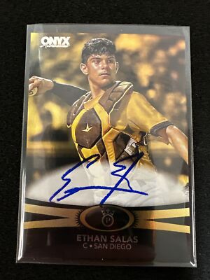 2023 Onyx Premium Ethan Salas San Diego Padres RC AUTO 51/60 Gold Parallel