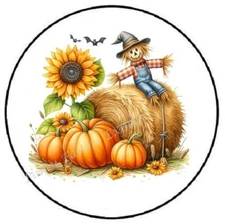 SCARECROW HALLOWEEN FALL AUTUMN ENVELOPE SEALS LABELS STICKERS PARTY FAVORS