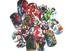 Superhero Mix - 8 Paper Dog Gift tags- Party Favor Loot Toys Prizes tag -