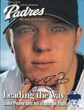 JAKE PEAVY SIGNED AUTO APRIL 2005 SAN DIEGO PADRES MAGAZINE PROGRAM OPENING DAY