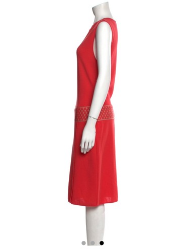 Giambattista Valli Red & Gold Shift Dress size US 8 IT 44 - Picture 3 of 3