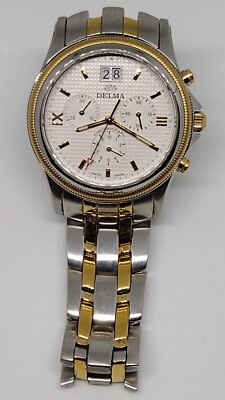DELMA SWISS MADE 腕時計 DELMA SWISS WATCH. CHRONOGRAPH .. HALF-GOLD VINTAGE