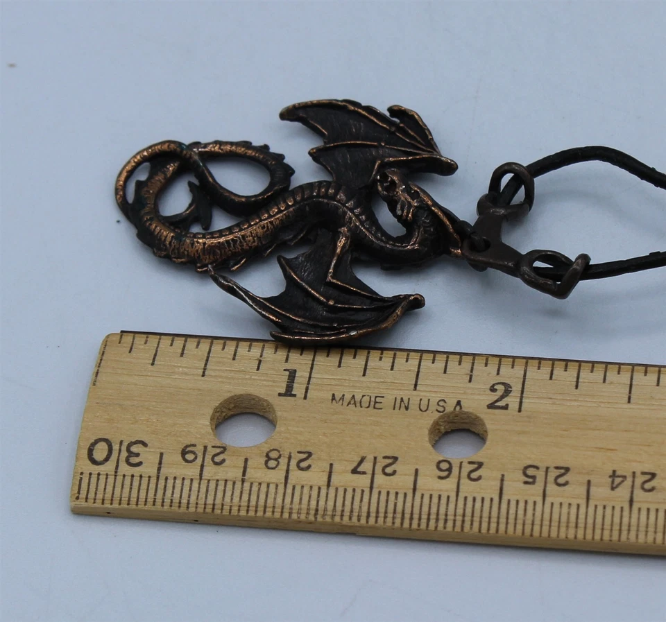 Collar Colgante Dragón Wyverey Alquimia Gótico Vintage 1996 Foto 3 de 4