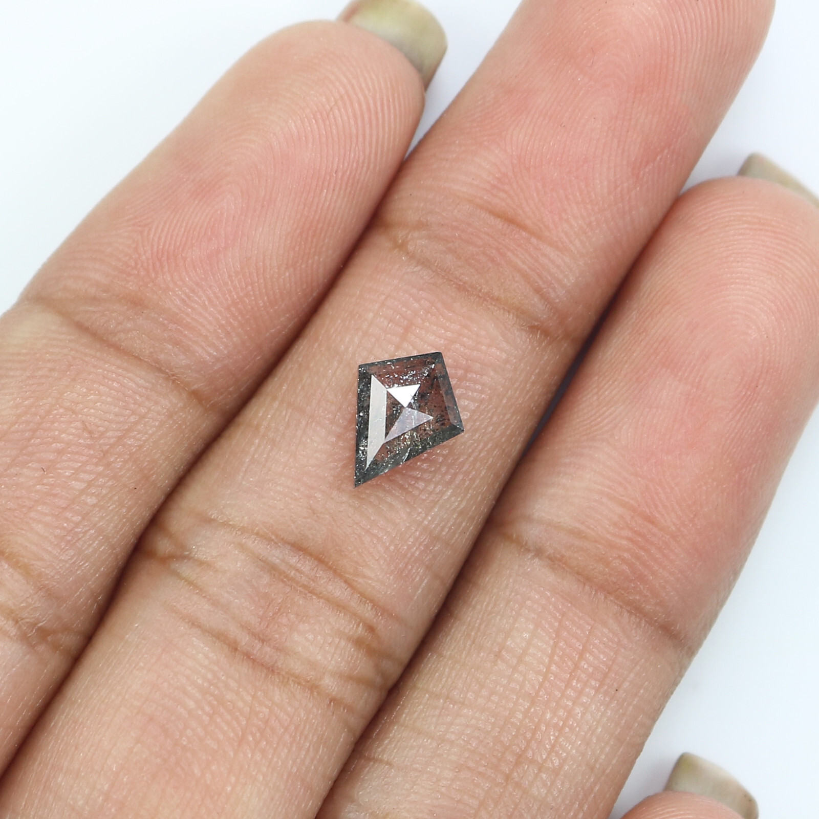 Natural Loose Kite Diamond, Salt And Pepper Kite Shape Diamond, 0.69 CT