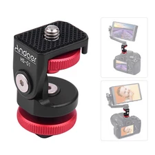Cold Shoe Mount Adapter Bracket for LED Light Video Monitor DSLR Camera 1/4"