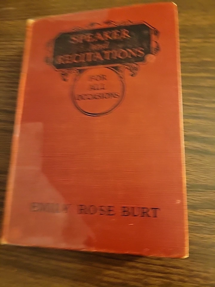 Vintage Speaker and Recitations for all occasions by Emily Rose Burt. 1925. Rare Foto 2 de 4