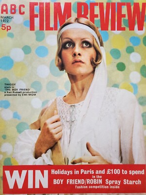 ABC FILM REVIEW MAGAZINE MARCH 1972  THE BOYFRIEND, TWIGGY, CAROLINE MUNRO