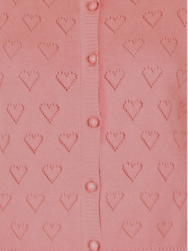 Collectif LEAH Vintage HEART LOCHMUSTER Langarm CARDIGAN Strickjacke Rockabilly - Bild 4 von 6