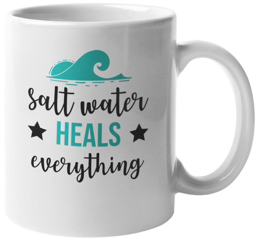 Salt Water Healing Coffee & Tea Mug for Beach Lover & Diver