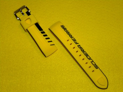 Cinturino in silicone originale per orologio Ferrari Pit Crew giallo | eBay