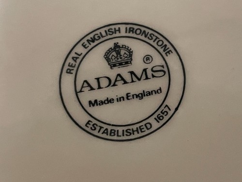 Adams Real English Ironstone set 20 pezzi di 10 tazze e piattini a costine bianchi ciascuno - Foto 2 di 2