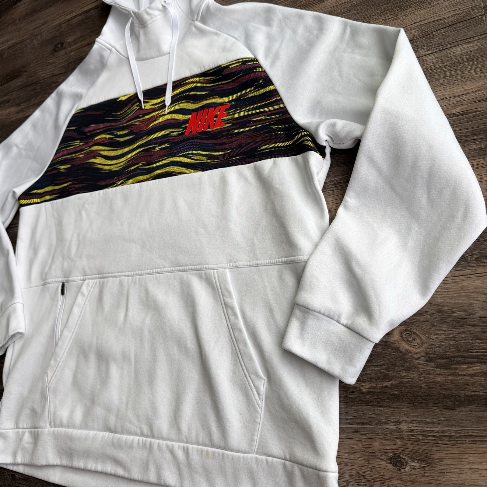 Nike Thermal Hoodie Mens XL White Graphic Pullover Running Training Jacket Warm thumbnail 14