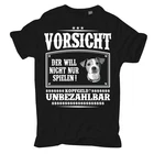 Mens Jack Russel Terrier T-Shirt CAUTION Who Doesn't Just Want To Play Dogs Dog