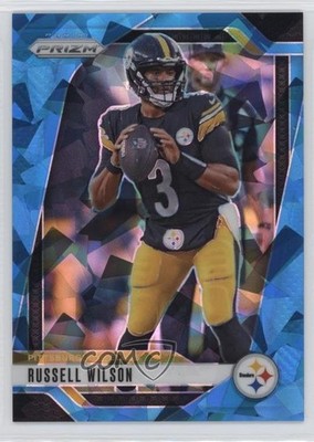 2024 Panini Prizm Blue Ice Prizm 60/99 Russell Wilson #240 13dr
