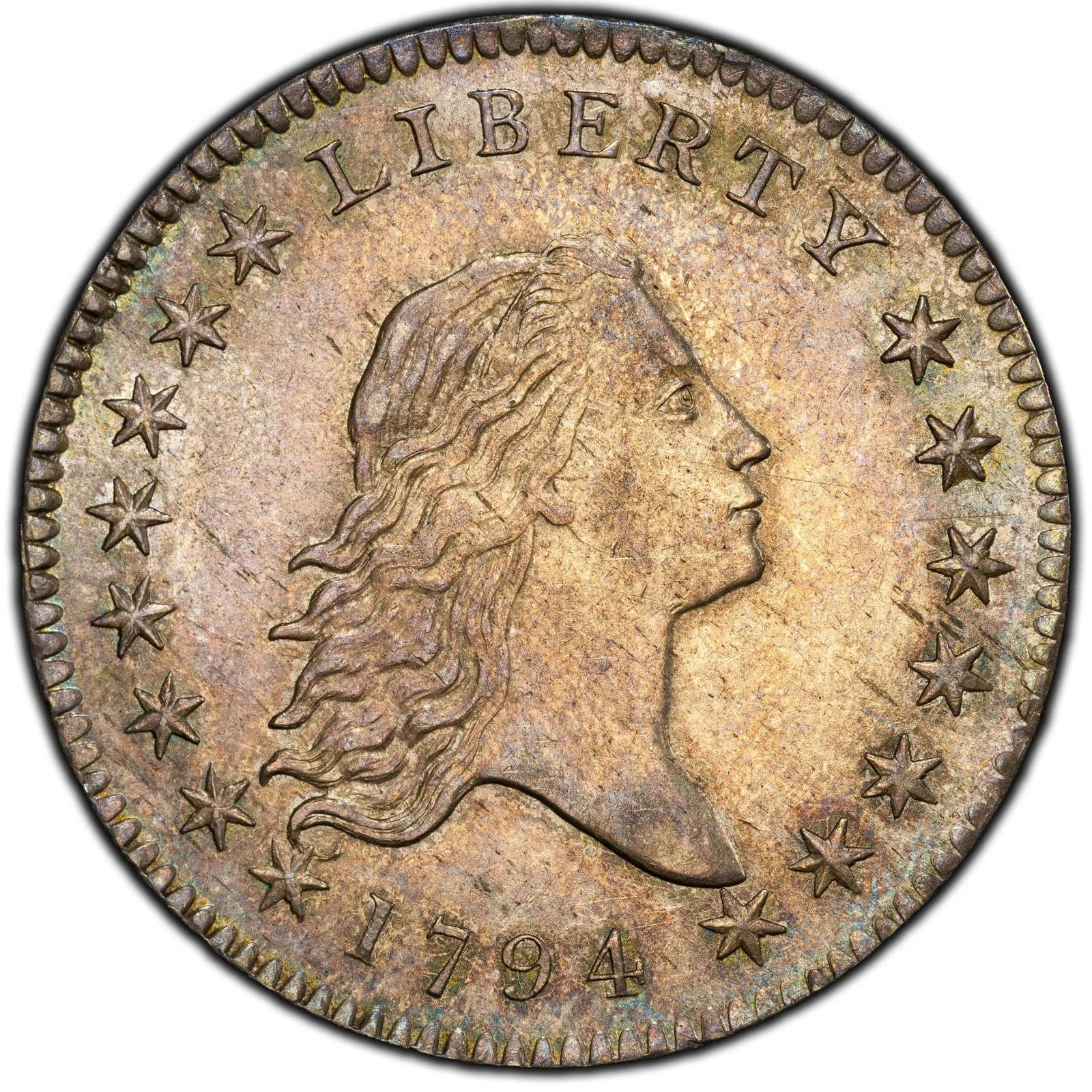 1794 50C Overton 101 Flowing Hair Half Dollar PCGS MS62
