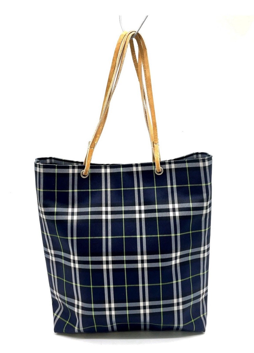 Authentic BURBERRY Nova Check Canvas Navy Shoulder Bag | eBay